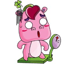 Lucky Red Heart Clover sticker #11376128