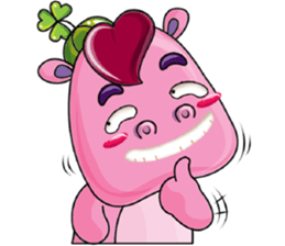 Lucky Red Heart Clover sticker #11376131