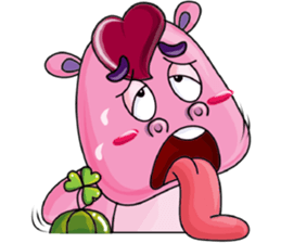 Lucky Red Heart Clover sticker #11376132