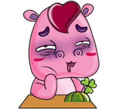 Lucky Red Heart Clover sticker #11376133