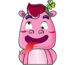 Lucky Red Heart Clover sticker #11376134