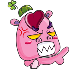 Lucky Red Heart Clover sticker #11376136