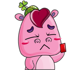 Lucky Red Heart Clover sticker #11376137