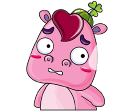 Lucky Red Heart Clover sticker #11376138