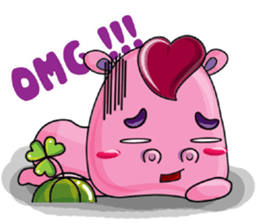 Lucky Red Heart Clover sticker #11376140