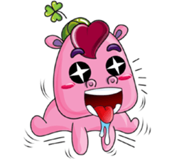 Lucky Red Heart Clover sticker #11376142