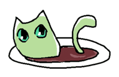 Wasabi cat and cat friends sticker #11376440