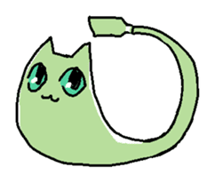 Wasabi cat and cat friends sticker #11376444