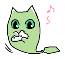 Wasabi cat and cat friends sticker #11376456