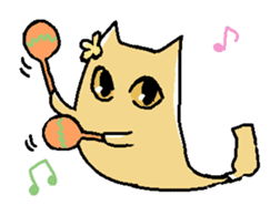 Wasabi cat and cat friends sticker #11376457