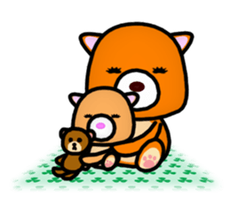 Adult bear and children bear sticker #11376860