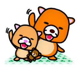 Adult bear and children bear sticker #11376861