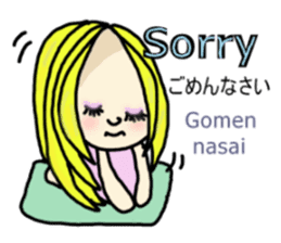 English & Japanese & alphabet Stickers sticker #11376918