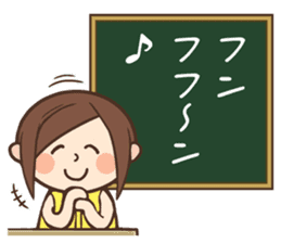 Cute wife and easy-to-see blackboard sticker #11377234