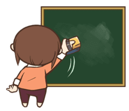 Cute wife and easy-to-see blackboard sticker #11377263