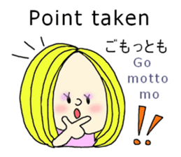 English and Japanese stickers sticker #11377302