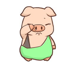 Fox and Pig Sticker sticker #11377669