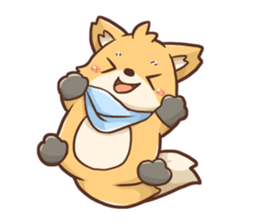 Fox and Pig Sticker sticker #11377670