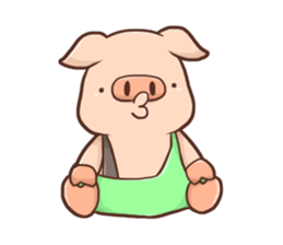 Fox and Pig Sticker sticker #11377673