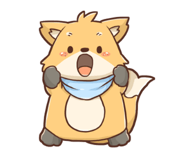 Fox and Pig Sticker sticker #11377690