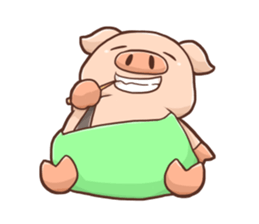 Fox and Pig Sticker sticker #11377695