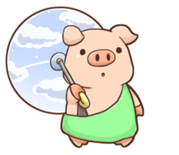 Fox and Pig Sticker sticker #11377697