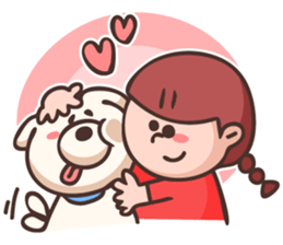 Tongue dog sticker #11378396