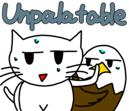 Cat and bald eagle sticker #11379326