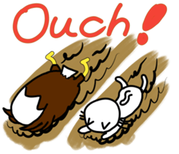 Cat and bald eagle sticker #11379333