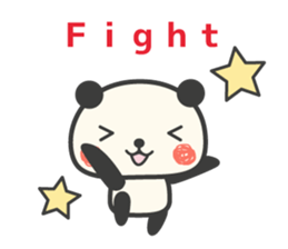 Panda to encouragement cheer sticker #11379626