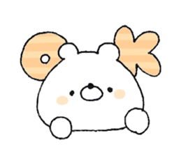 Friendly white bear sticker #11380112