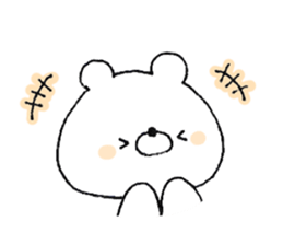 Friendly white bear sticker #11380116