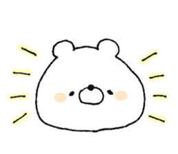 Friendly white bear sticker #11380119