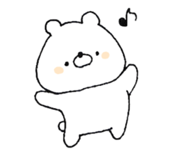 Friendly white bear sticker #11380121