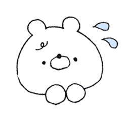 Friendly white bear sticker #11380128