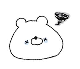 Friendly white bear sticker #11380132