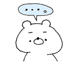 Friendly white bear sticker #11380135