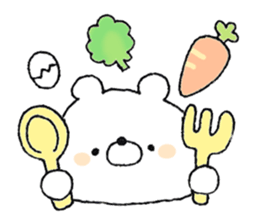 Friendly white bear sticker #11380138