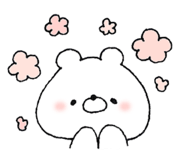Friendly white bear sticker #11380139