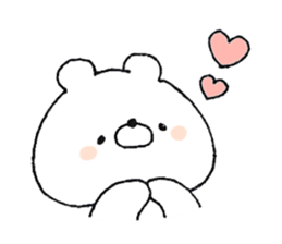 Friendly white bear sticker #11380141