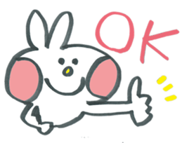 Large character rabbit in Kansai dialect sticker #11380664