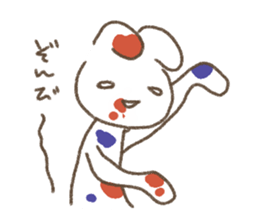 Is white and a vague rabbit.2 sticker #11381425