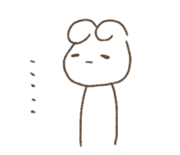 Is white and a vague rabbit.2 sticker #11381426