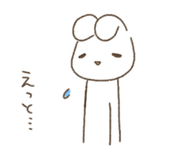 Is white and a vague rabbit.2 sticker #11381427