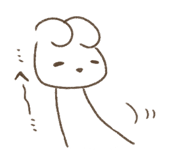 Is white and a vague rabbit.2 sticker #11381428