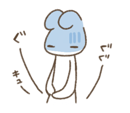 Is white and a vague rabbit.2 sticker #11381429