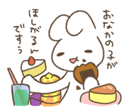 Is white and a vague rabbit.2 sticker #11381430