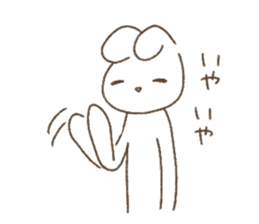 Is white and a vague rabbit.2 sticker #11381431