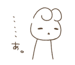 Is white and a vague rabbit.2 sticker #11381433