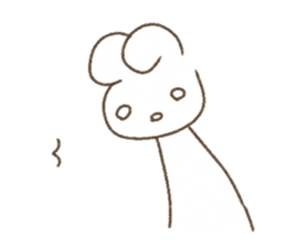 Is white and a vague rabbit.2 sticker #11381438